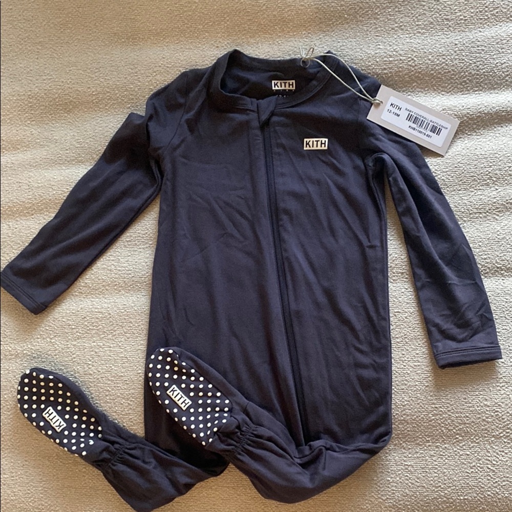 NWT KITH Kids Blue Footed Onesie